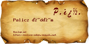 Palicz Ádám névjegykártya